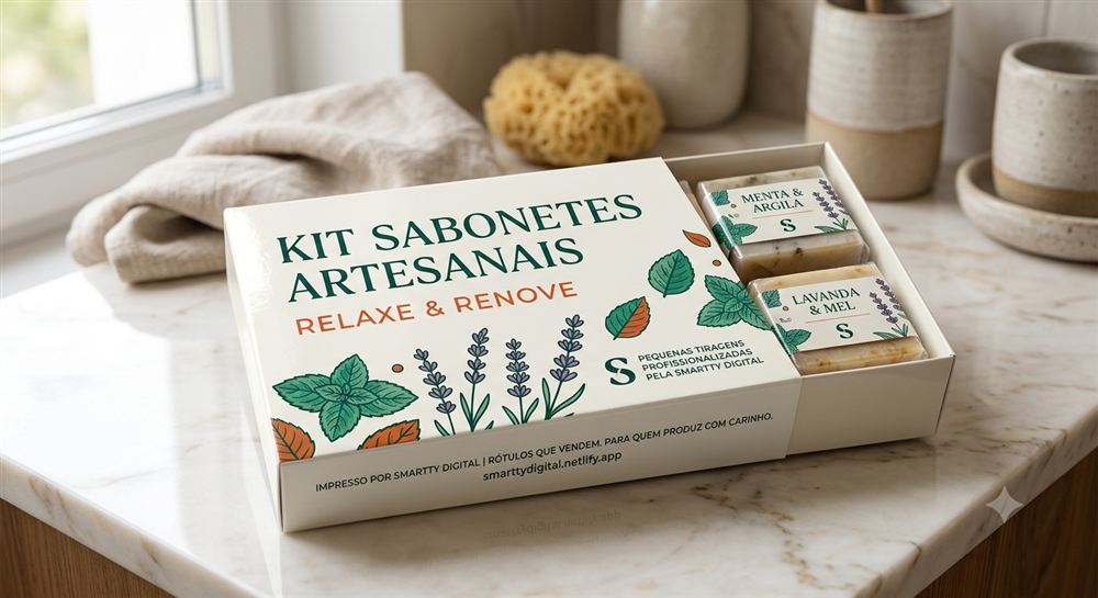 Rótulo para kit de sabonetes artesanais